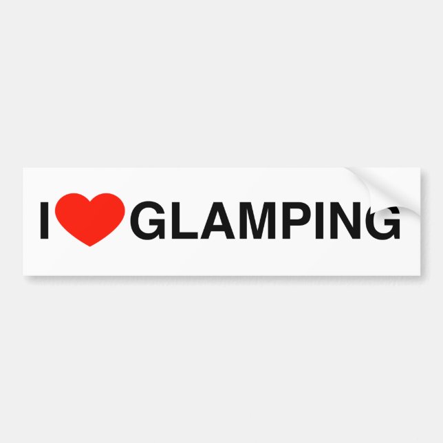 Adesivo Para Carro Eu amo Glamping (Frente)