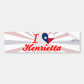 Adesivo Para Carro Eu amo Henrietta, Texas