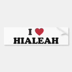 Adesivo Para Carro Eu amo Hialeah Florida