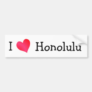 Adesivo Para Carro Eu Amo Honolulu