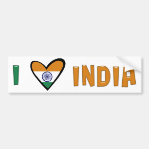 Adesivo Para Carro Eu amo India