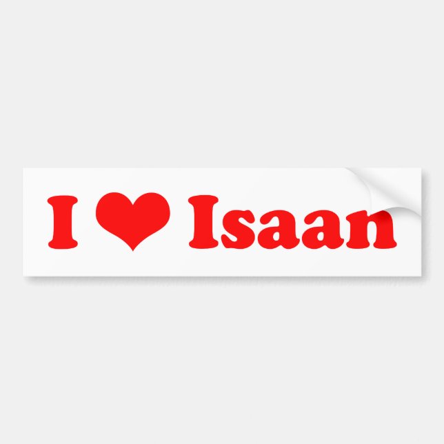 Adesivo Para Carro Eu Amo Isaan (Frente)