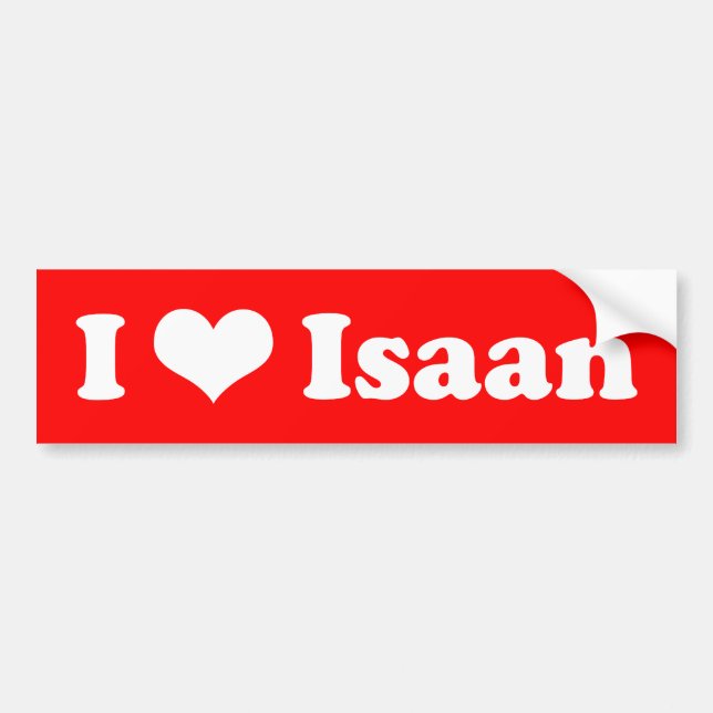 Adesivo Para Carro Eu amo Isaan (Frente)