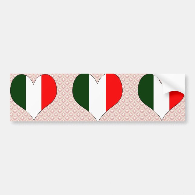 Adesivo Para Carro Eu amo Italia (Frente)