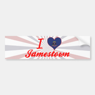 Adesivo Para Carro Eu amo Jamestown, North Dakota