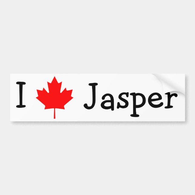 Adesivo Para Carro Eu Amo Jasper (Frente)