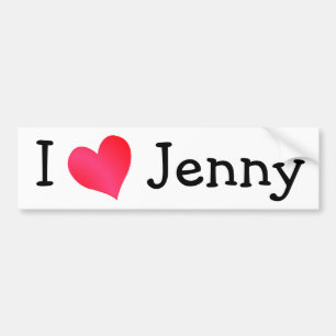 Adesivo Para Carro Eu Amo Jenny
