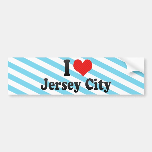 Adesivo Para Carro Eu amo Jersey City (Frente)