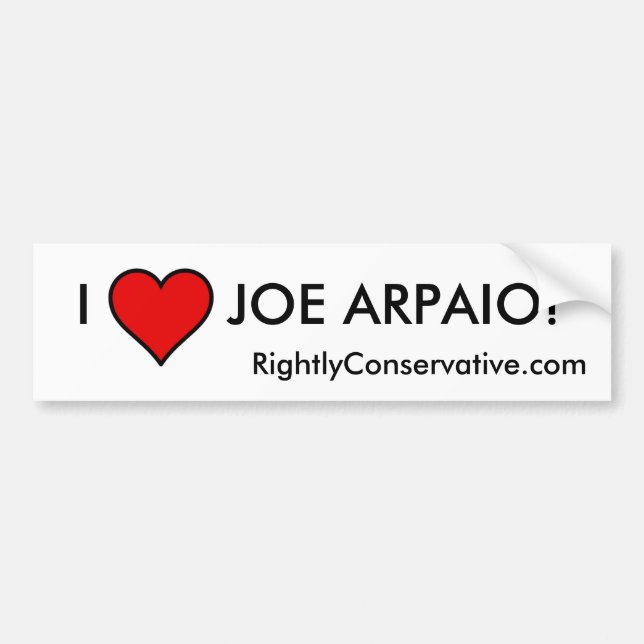 ADESIVO PARA CARRO EU AMO JOE ARPAIO! (Frente)