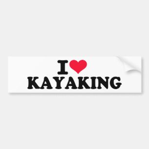 Adesivo Para Carro Eu amo Kayaking