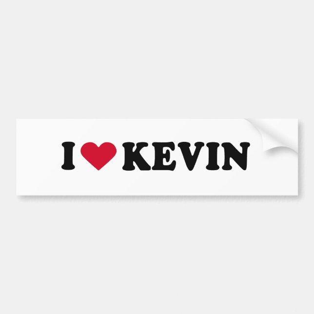 ADESIVO PARA CARRO EU AMO KEVIN (Frente)