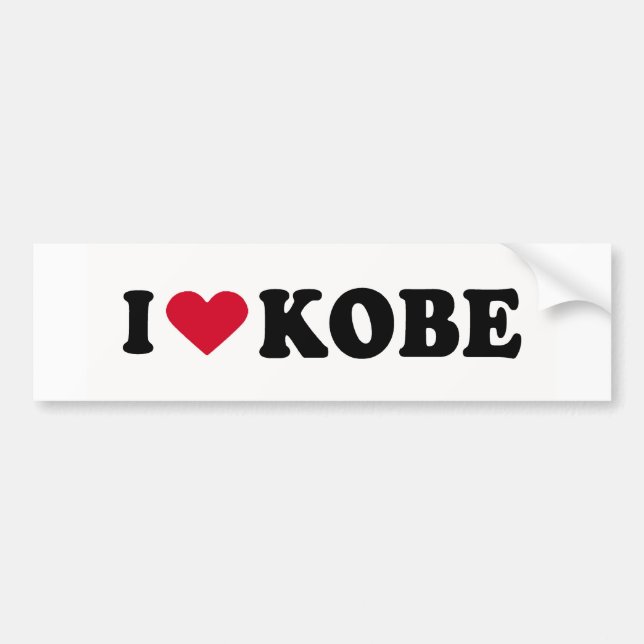 ADESIVO PARA CARRO EU AMO KOBE (Frente)