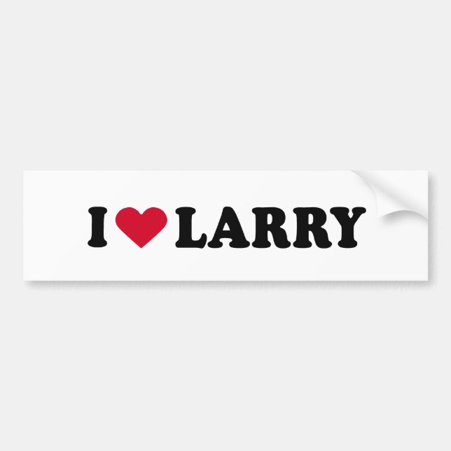 ADESIVO PARA CARRO EU AMO LARRY (Frente)