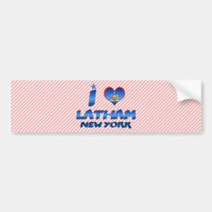 Adesivo Para Carro Eu amo Latham, Nova York
