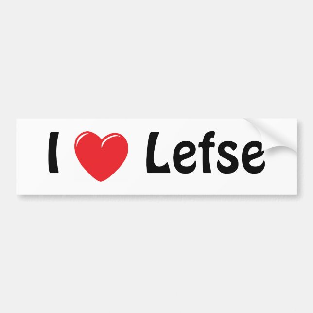 Adesivo Para Carro Eu amo Lefse (Frente)