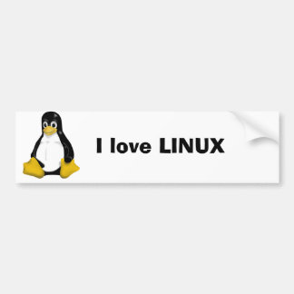 Adesivo Para Carro Eu amo LINUX