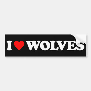 ADESIVO PARA CARRO EU AMO LOBOS