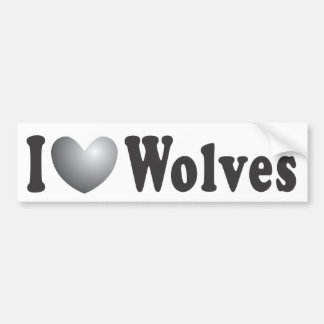 Adesivo Para Carro Eu "AMO" lobos - autocolante no vidro traseiro