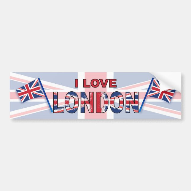 Adesivo Para Carro Eu amo Londres (Frente)