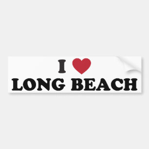 Adesivo Para Carro Eu amo Long Beach Califórnia