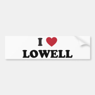 Adesivo Para Carro Eu amo Lowell Massachusetts