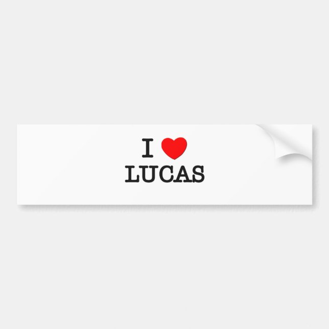 Adesivo Para Carro Eu amo Lucas (Frente)