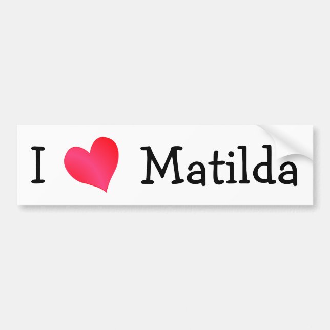 Adesivo Para Carro Eu Amo Matilda (Frente)
