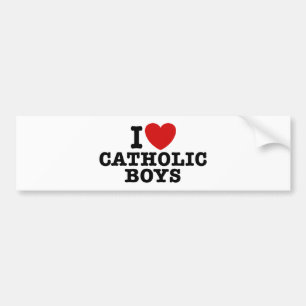 Adesivo Para Carro Eu amo meninos católicos