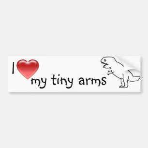 Adesivo Para Carro Eu amo meu arms/T-REX minúsculo