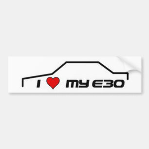 Adesivo Para Carro Eu amo meu autocolante no vidro traseiro e30