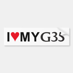 Adesivo Para Carro Eu amo meu autocolante no vidro traseiro G35
