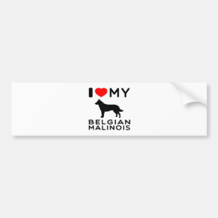 Adesivo Para Carro Eu amo meu belga Malinois.