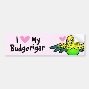 Adesivo Para Carro Eu amo meu Budgie