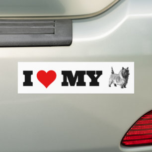 Adesivo Para Carro Eu Amo Meu Cairn Terrier
