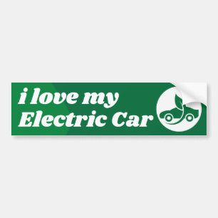 Adesivo Para Carro Eu amo meu carro elétrico