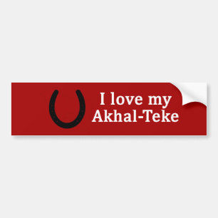 Adesivo Para Carro Eu Amo Meu Cavalo Akhal-Teke