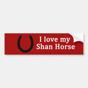 Adesivo Para Carro Eu Amo Meu Cavalo Shan