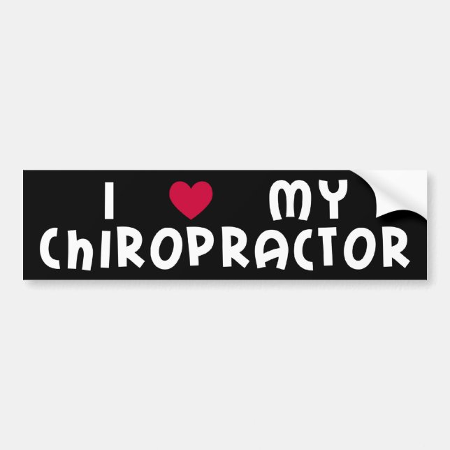 Adesivo Para Carro Eu amo meu Chiropractor (Frente)