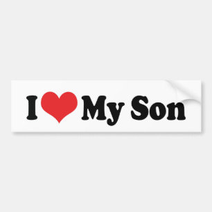 Adesivo Para Carro Eu Amo Meu Filho Bumper Sticker