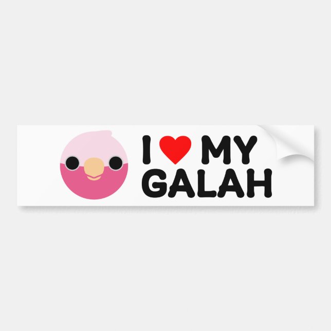 ADESIVO PARA CARRO EU AMO MEU GALAH (Frente)