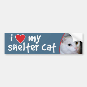 Adesivo Para Carro Eu amo meu gato Etiqueta-Todo-Branco abundante do