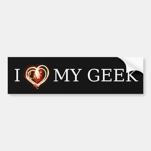 ADESIVO PARA CARRO EU AMO MEU GEEK (Frente)