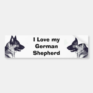 Adesivo Para Carro Eu amo meu german shepherd