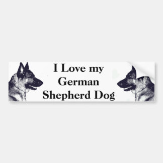 Adesivo Para Carro Eu amo meu german shepherd