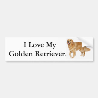 Adesivo Para Carro Eu amo meu golden retriever