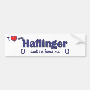 Adesivo Para Carro Eu amo meu Haflinger (o cavalo masculino)
