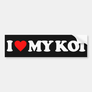 ADESIVO PARA CARRO EU AMO MEU KOI