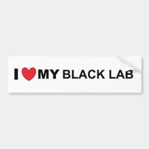 Adesivo Para Carro Eu amo meu laboratório negro