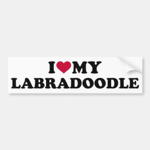 Adesivo Para Carro Eu amo meu Labradoodle