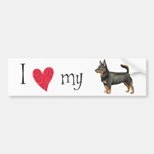 Adesivo Para Carro Eu amo meu Lancashire Heeler